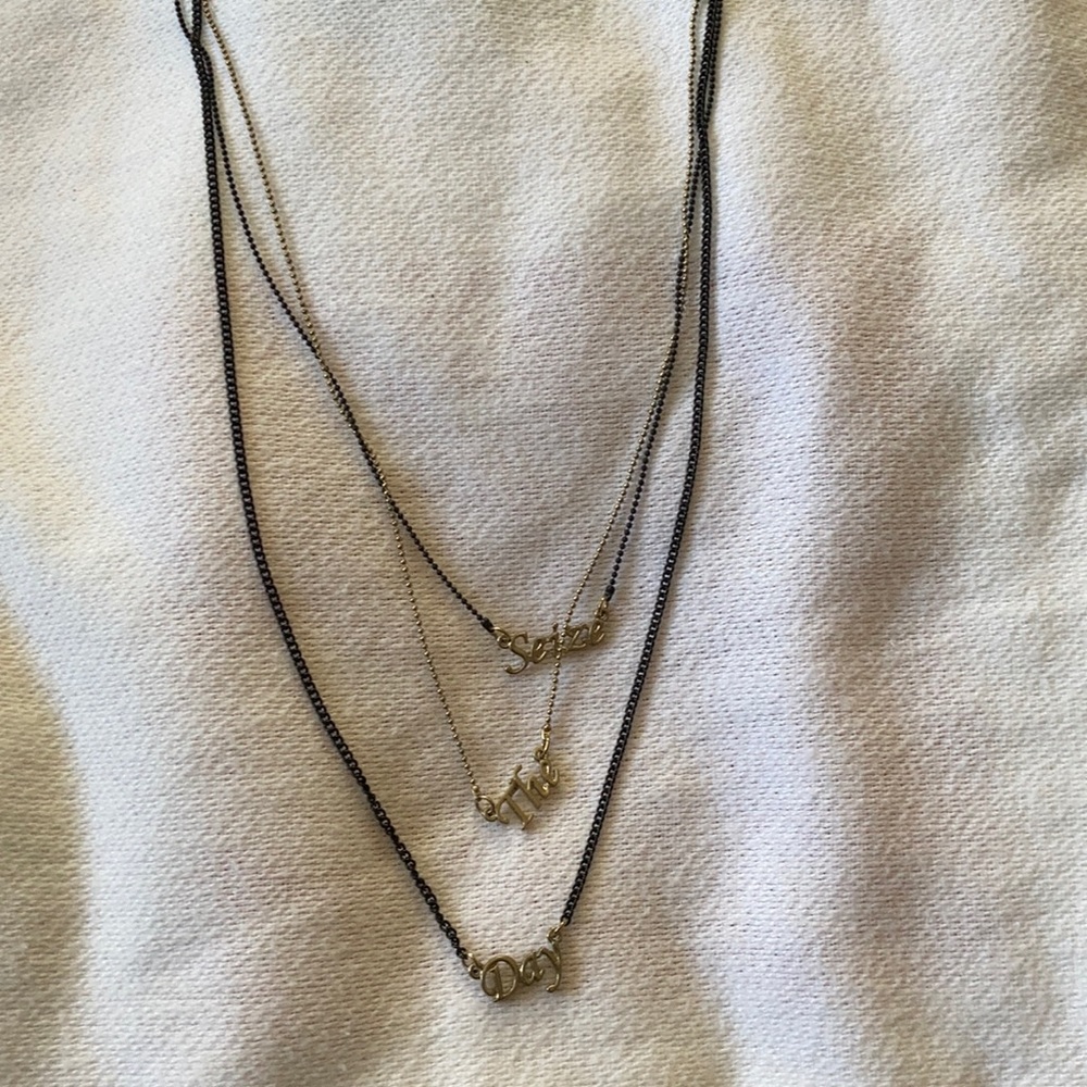 Seize the day layered necklace